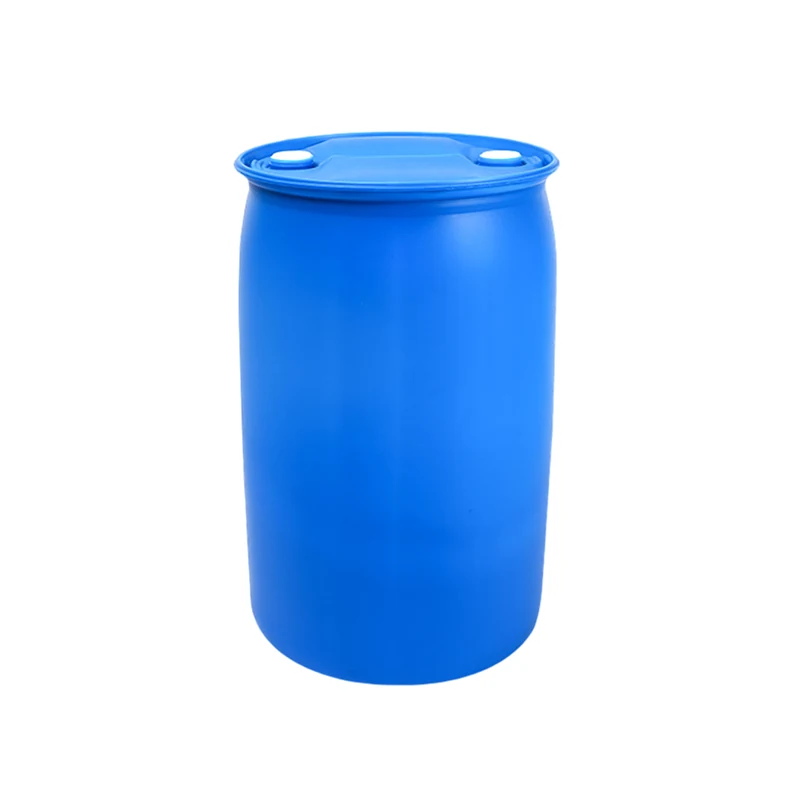 200 litre closed top plastic drum with two bungs