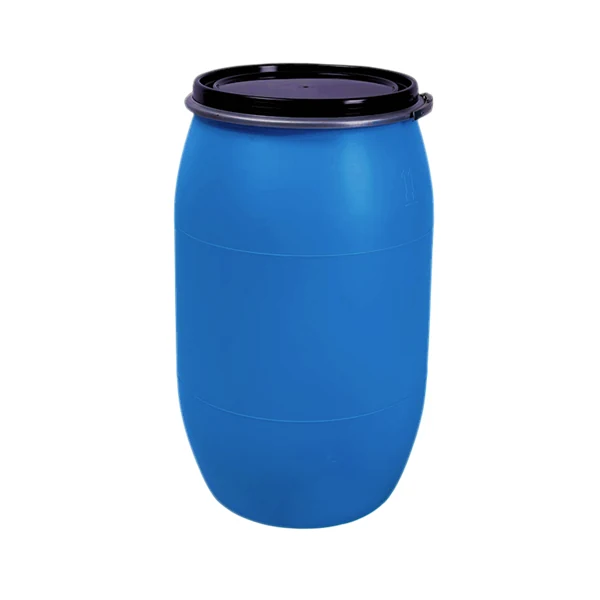 200 litre blue open head plastic drum
