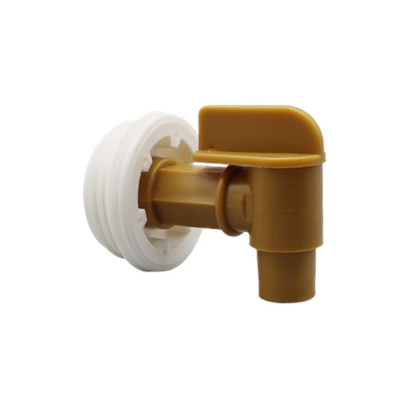 Plastic drum faucet fitted into a drum closure