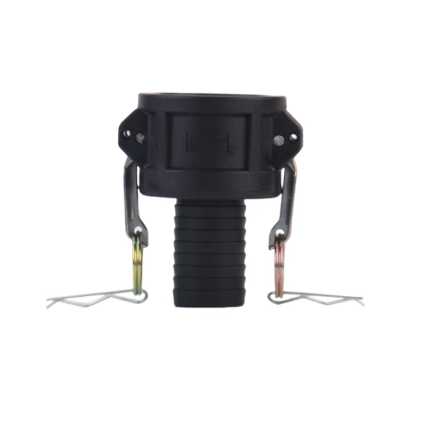 IBC adapter with 2 inch camlock coupler and hose tail outlet