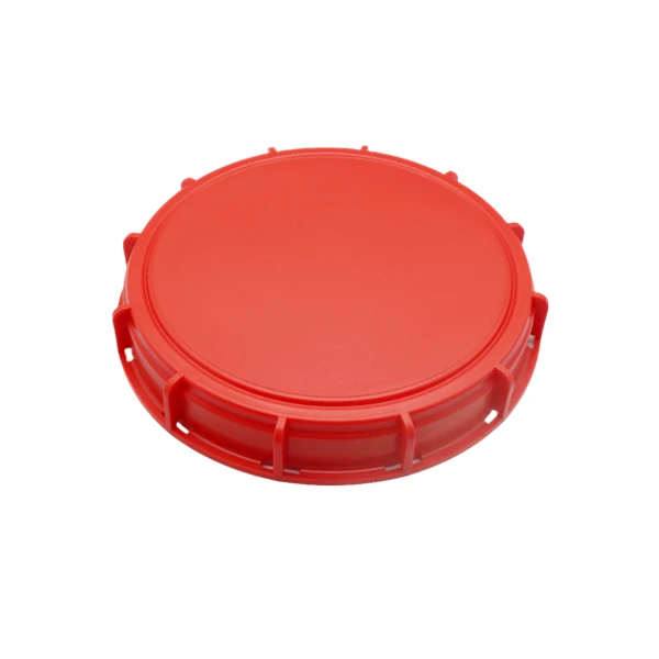IBC plain cap DN225 9 inch in red HDPE