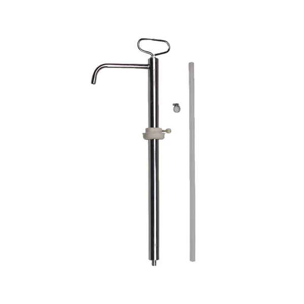 Lift action drum pump outlet and handle detail