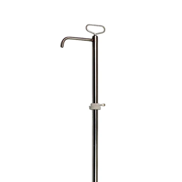 Stainless steel lift action pump fitted to a drum