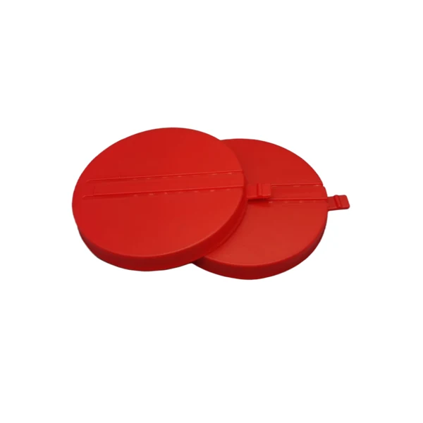 Plastic drum cap seals in red green and blue