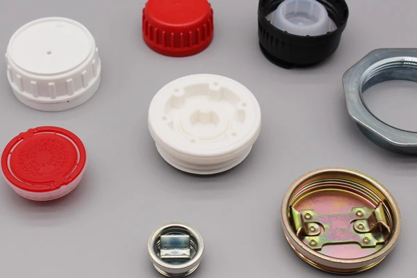 Different types of packaging closures caps and flanges