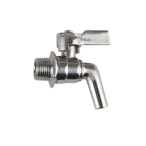 Stainless steel drum spigot with lever handle in 3/4 inch