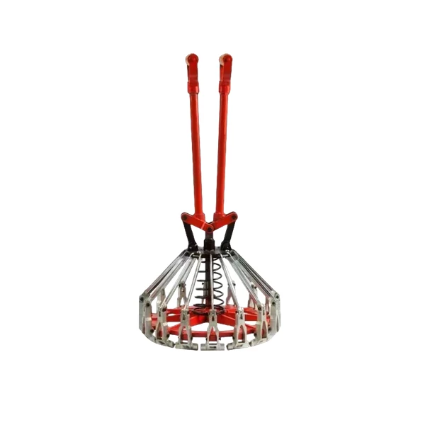 Steel pail lid closing tool with two handles