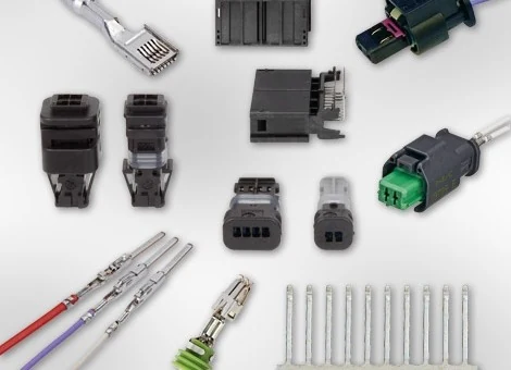 Automotive micro connectors and terminals before encapsulation