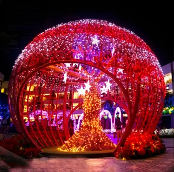 Christmas Bauble Ball Arch Motif Light detail 1