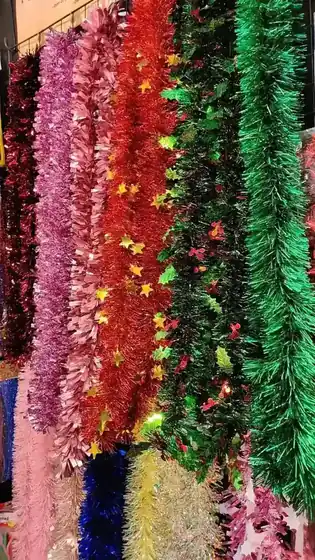 PVC Tinsel Motif Decoration Material