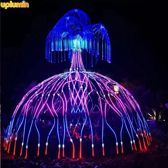 Luminous Fountain Tree Light Sculpture detail 3