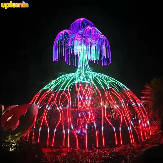 Luminous Fountain Tree Light Sculpture detail 2
