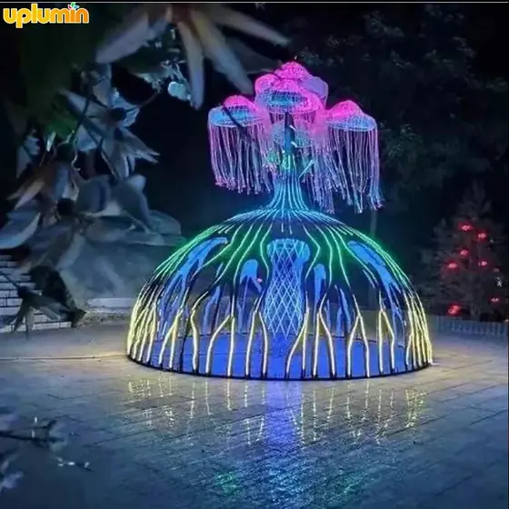 Luminous Fountain Tree Light Sculpture detail 1
