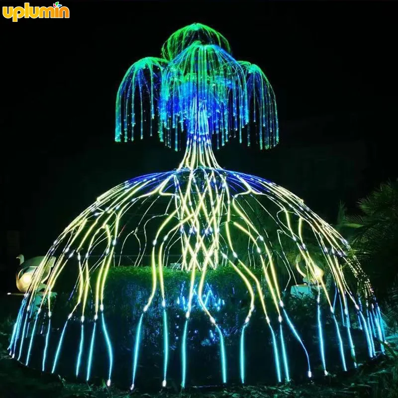 Luminous Fountain Tree Light Sculpture