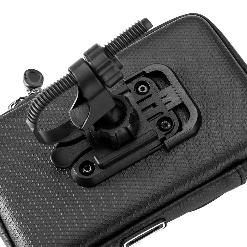 Bicycle Phone Holder Bag with Rotating Base and Headphone Port detail view 3