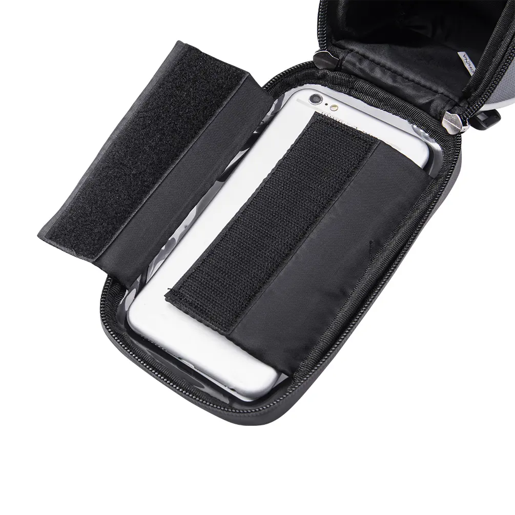 Bicycle Top Tube Phone Bag with Touchscreen Window detail view 5