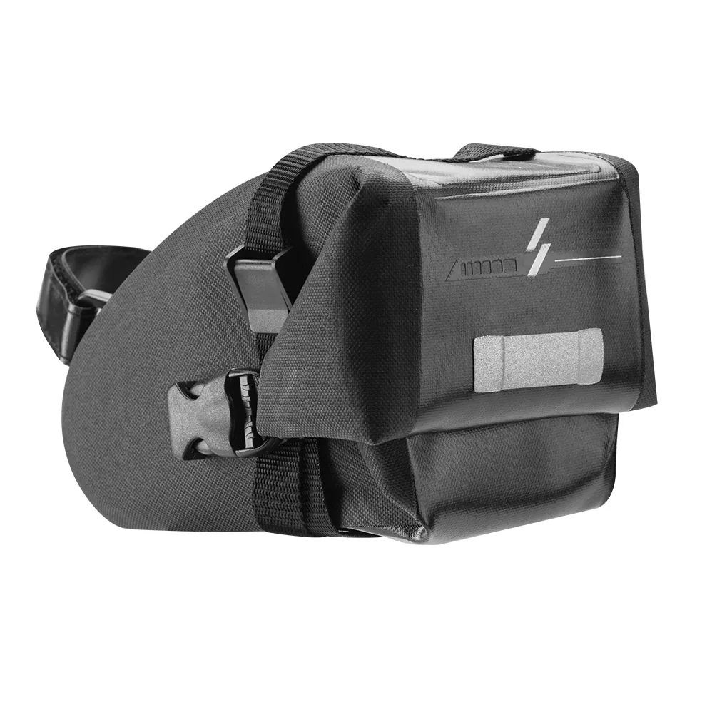 Bicycle Waterproof Tail Bag 840D Nylon with Welded Seams shown in detail