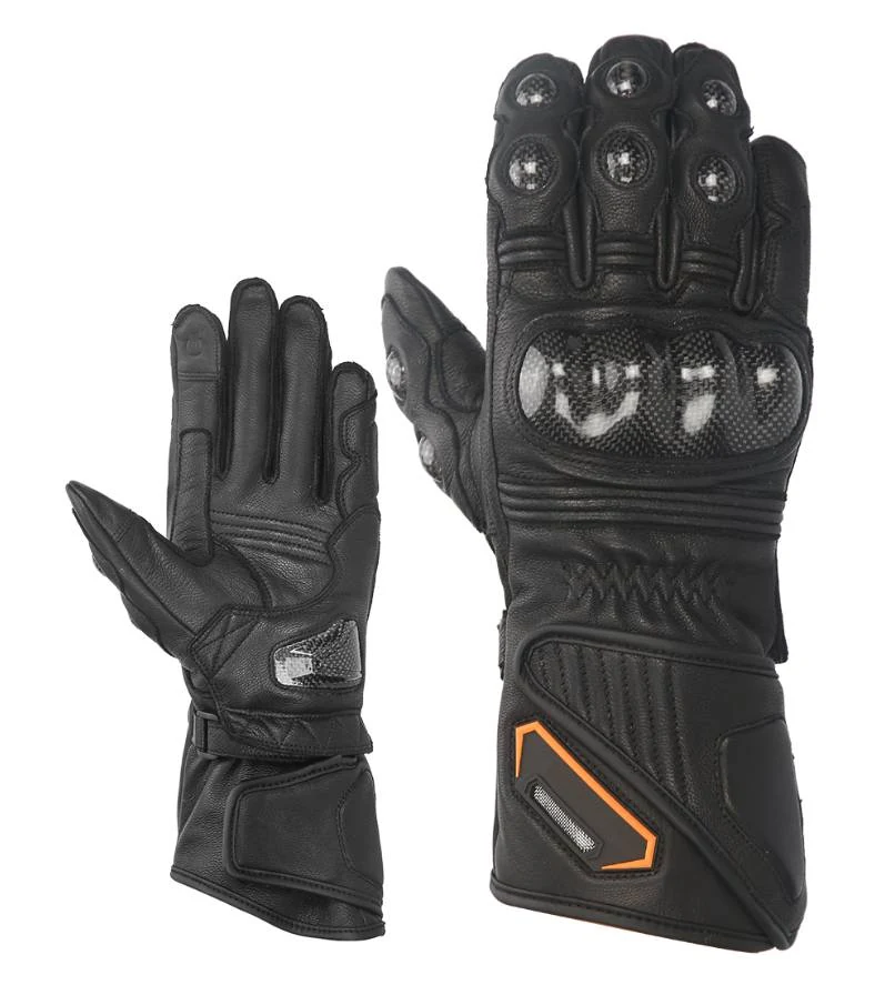 Long Cuff Leather Racing Motorcycle Gloves manufactured by VALORIDER