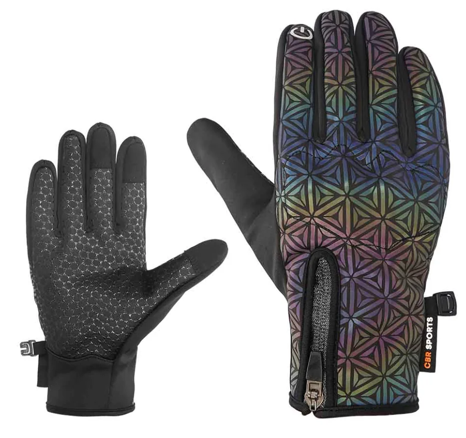 Reflective Print Touchscreen Motorcycle Gloves manufactured by VALORIDER