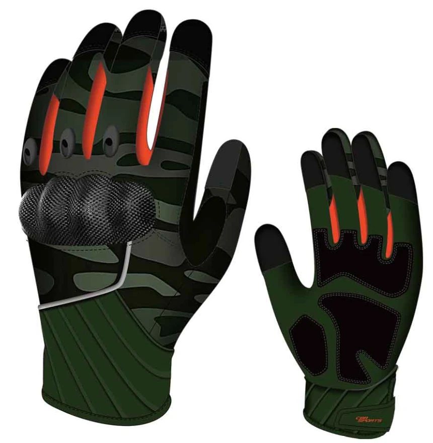 Lightweight Touchscreen Motorcycle Gloves shown in detail