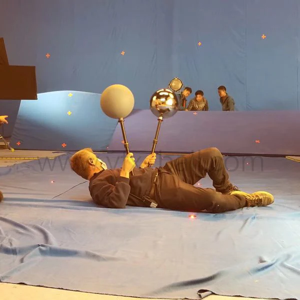 8 inch chrome ball and grey ball used on a film set