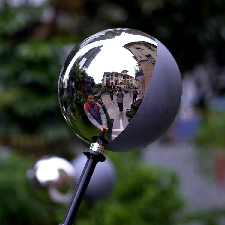 20cm chrome and grey VFX balls photographed against a studio background