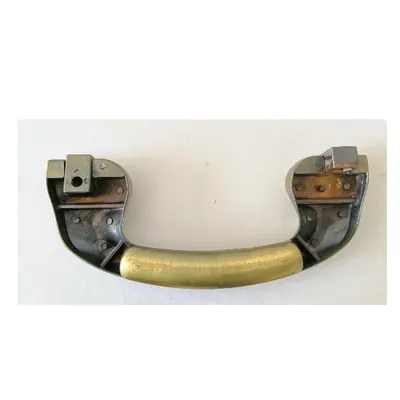 Heavy duty coffin handle 1029 in antique brass color side view