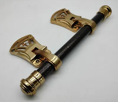 Coffin handle and accessories 9527 in ABS plastic panel, hinge and end tips with diameter 25mm steel bar side view