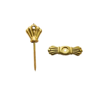 Coffin handle crucifix RIP flower and thumscrew washer H9004 in gold packing view