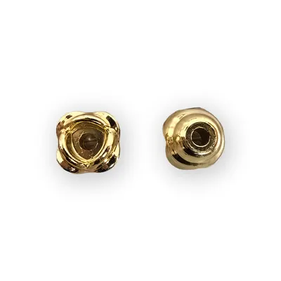 Shining Gold Wooden Coffin Screw and Rose Design for Coffin Lid Decoration (ref 8024) side view