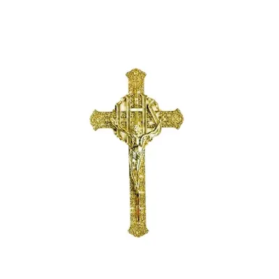 Plastic decoration set for coffin in set H9001 full set of coffin handle, crucifix, RIP and thumbscrew detail view