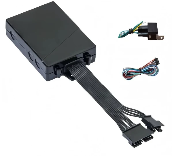 Wired GPS tracker unit that combines satellite and network positioning