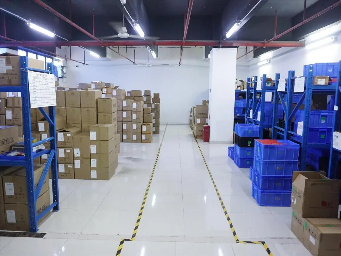 Component and finished goods warehouse at the Gotrack factory