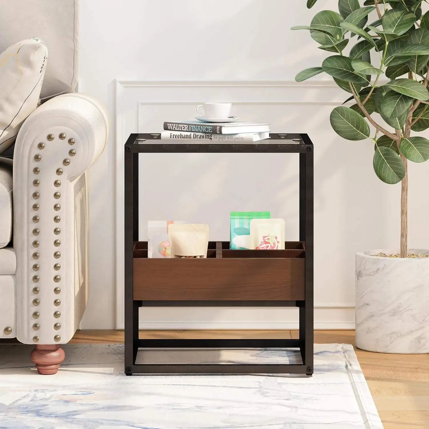 High Quality New Simple Design Modern Small End Side Bed square Table Coffee Table for Bedroom Living Room