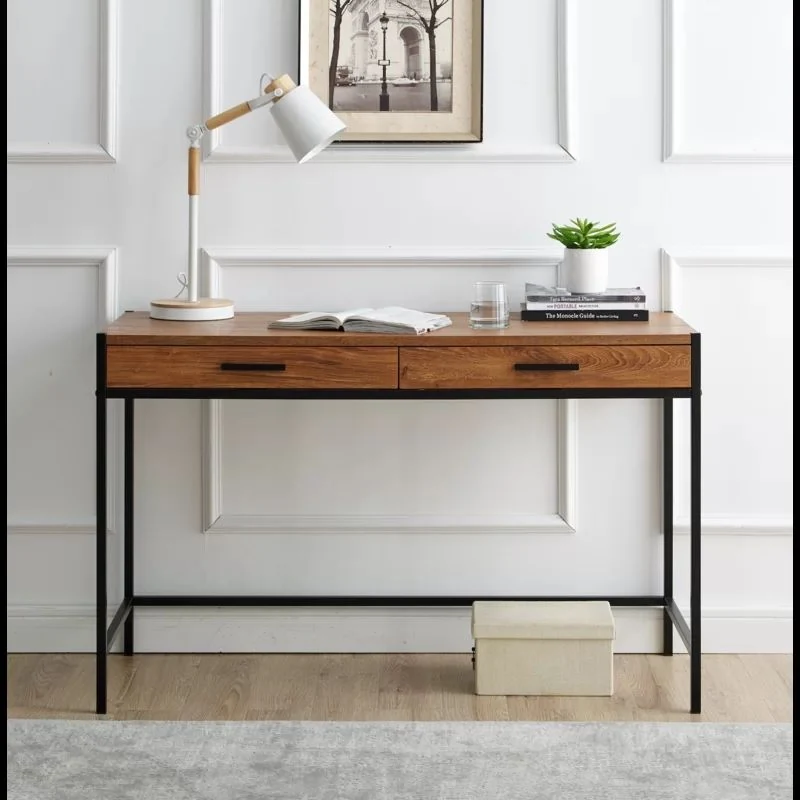 Latest Wholesale Bedroom Home Modern Design Office Use Stand up Desk Top Metal Frame Mdf Computer PC With Drawer