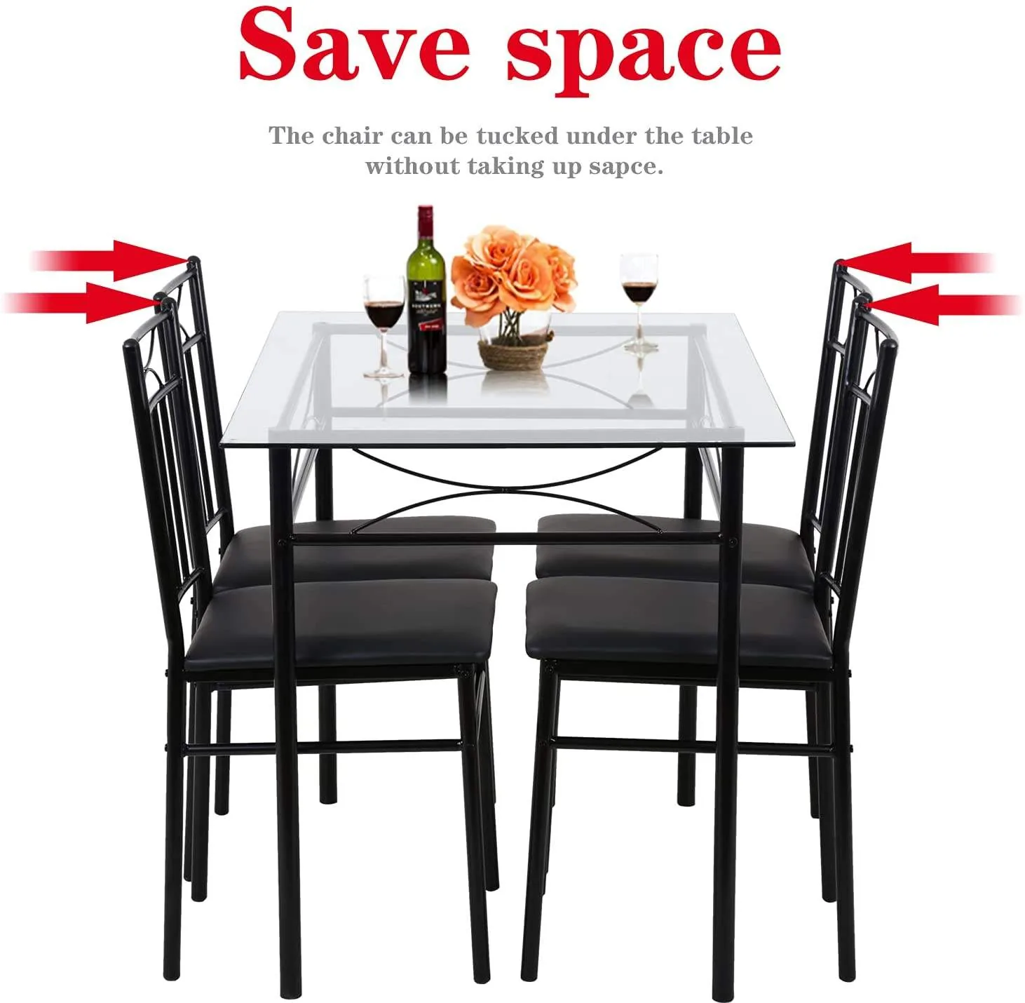 Modern Home Restaurant Smart Design Cheap Dining Room Furniture Metal Legs OEM Dining Tables and Chairs Sets Dining Ro…