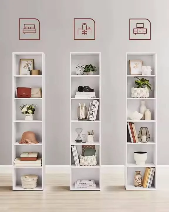 Modern Independent Wooden Cubic Multi-level Multi-compartment Storage Cabinet and Bookshelf