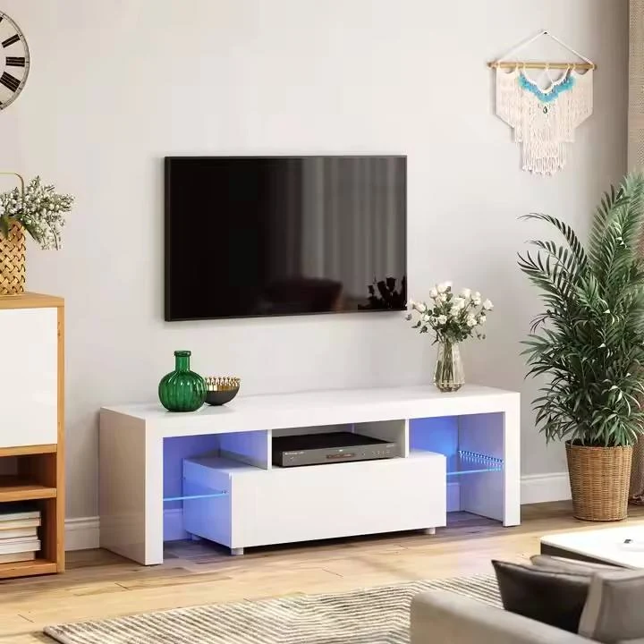 The Living Room Features Modern Multi-functional Design, Equipped with Luxurious LED Lighting and Glass Partitioned TV…