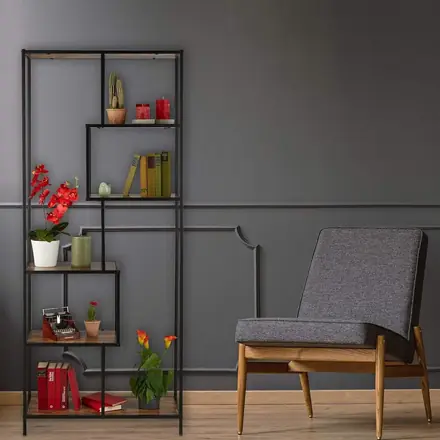 Cheap Factory Direct Stable Iron Wood Bookcase Library Bookcase Bookshelves Wooden Library Bookcase Modern Design Book…