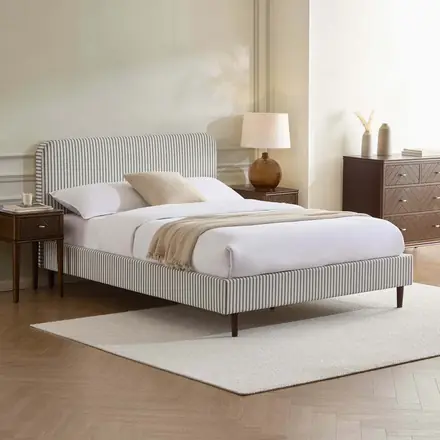 Cross-border Exclusive Simple Double Upholstered Bed