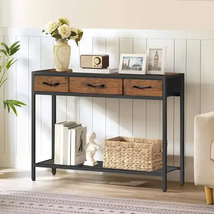 Factory Direct Sell Wooden Console Table Antique Living Room Furniture Entrance Square Table Minimalist Long Console T…