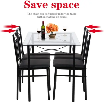 Modern Home Restaurant Smart Design Cheap Dining Room Furniture Metal Legs OEM Dining Tables and Chairs Sets Dining Ro…