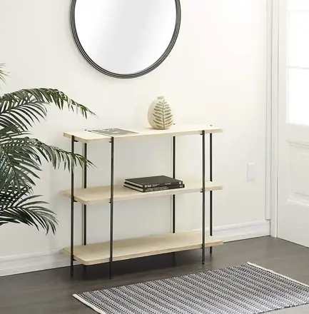 Wholesale 3 Layers Accent Wooden Console Hallway Table of Living Room Entry TV Silver / Gold Console Table