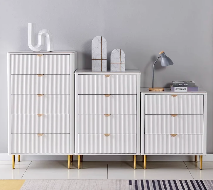 Traditional Modern Style Wardrobe with Drawers Simple Style Dressing Table Basic Living Room Cabinets