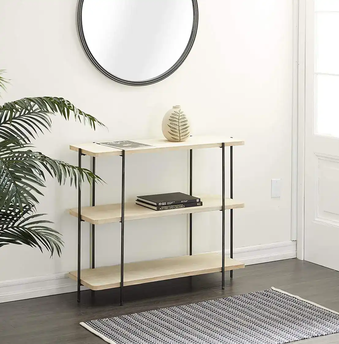 Wholesale 3 Layers Accent Wooden Console Hallway Table of Living Room Entry TV Silver / Gold Console Table