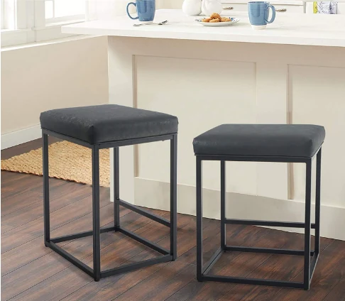 Wholesale Comfortable PU Top Cheap Outdoor Tiki Bar Stool Furniture Sets of Home Bar Stool Chairs