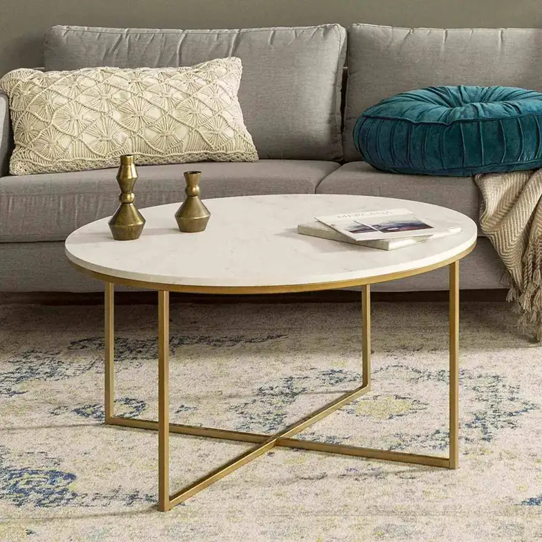 With Luxury Design Coffee Tables Manufacturer Supply High Quality Modern Metal Iron Customized Living Room Furniture R…