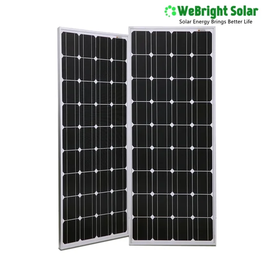 Two vertical solar panels on a white background with a company logo in the top right corner.