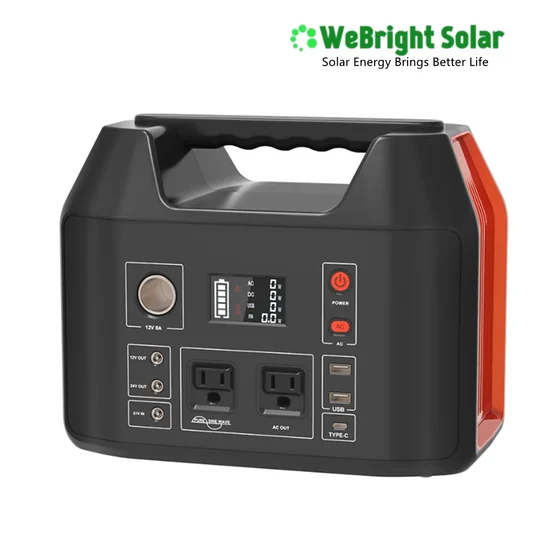 Portable power station with AC outlets, USB ports, and digital display