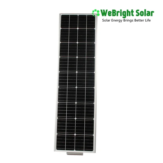Vertical solar panel with white frame on white background